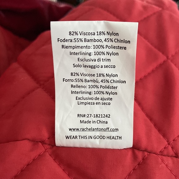 Rachel Antonoff x Anthropologie Peggy Velvet Puffer Jacket Women's Size M - Picture 14 of 16